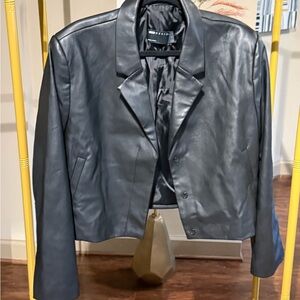 ASOS Charcoal Leather Jacket